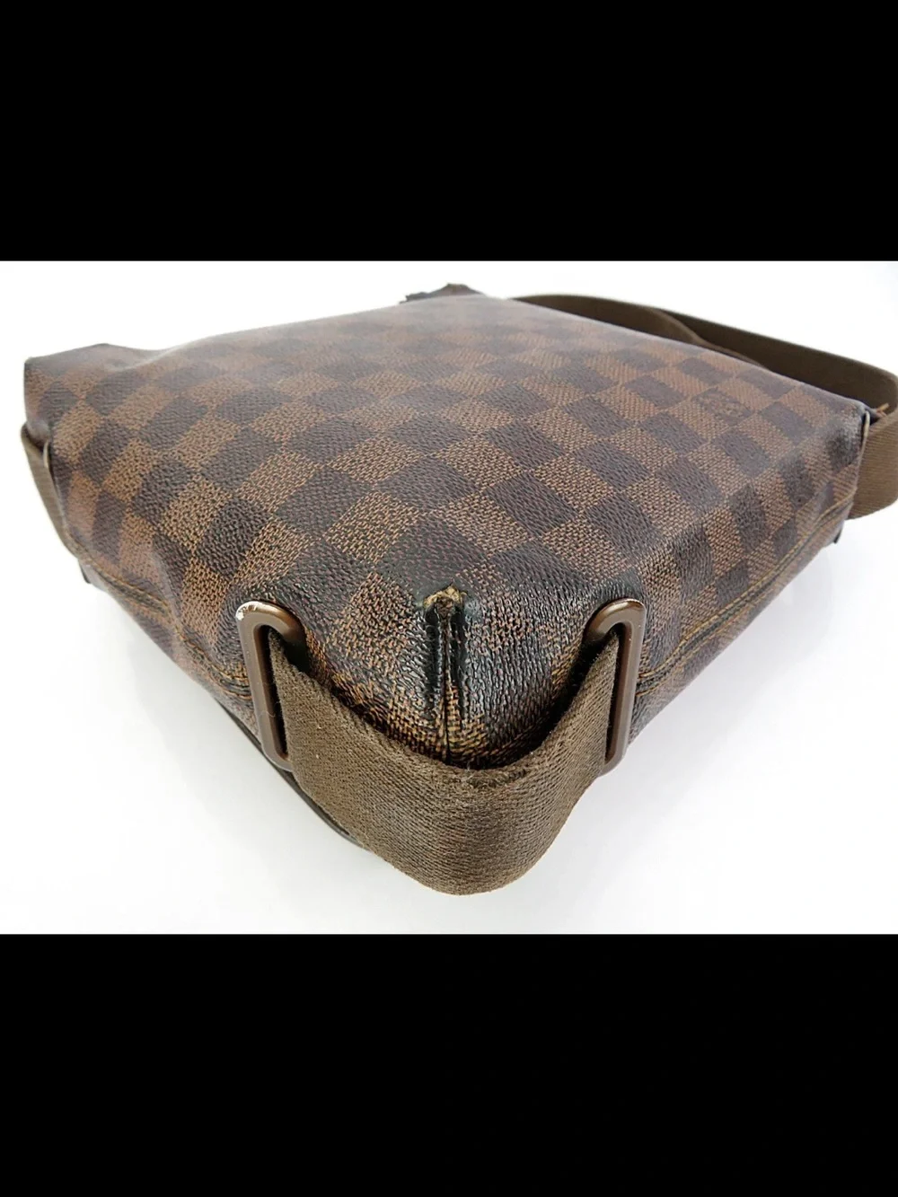 Brown Checkered Crossbody Bag - Designer Style